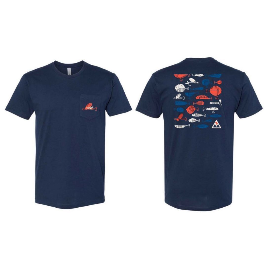 Adult Molly's Short Sleeve Pocket Tee Bait N Tackle Shirt - Midnight Navy