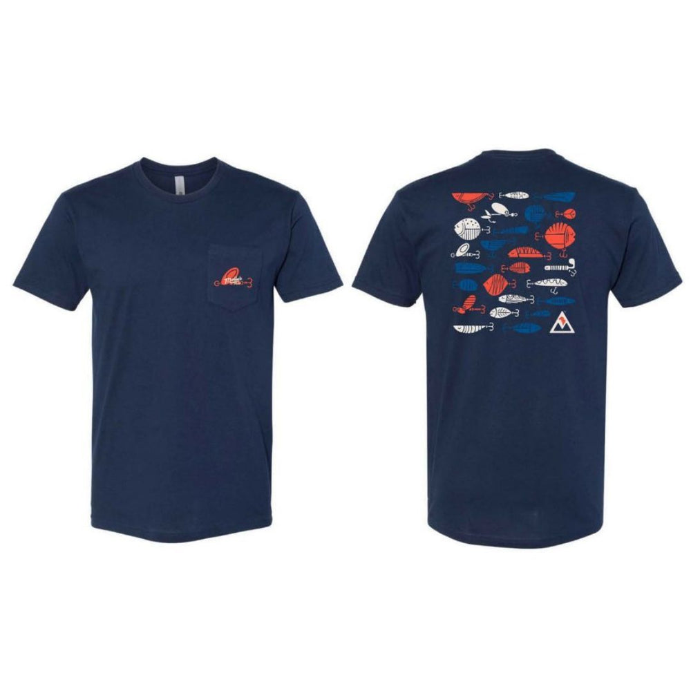 Adult Molly's Short Sleeve Pocket Tee Bait N Tackle Shirt - Midnight Navy