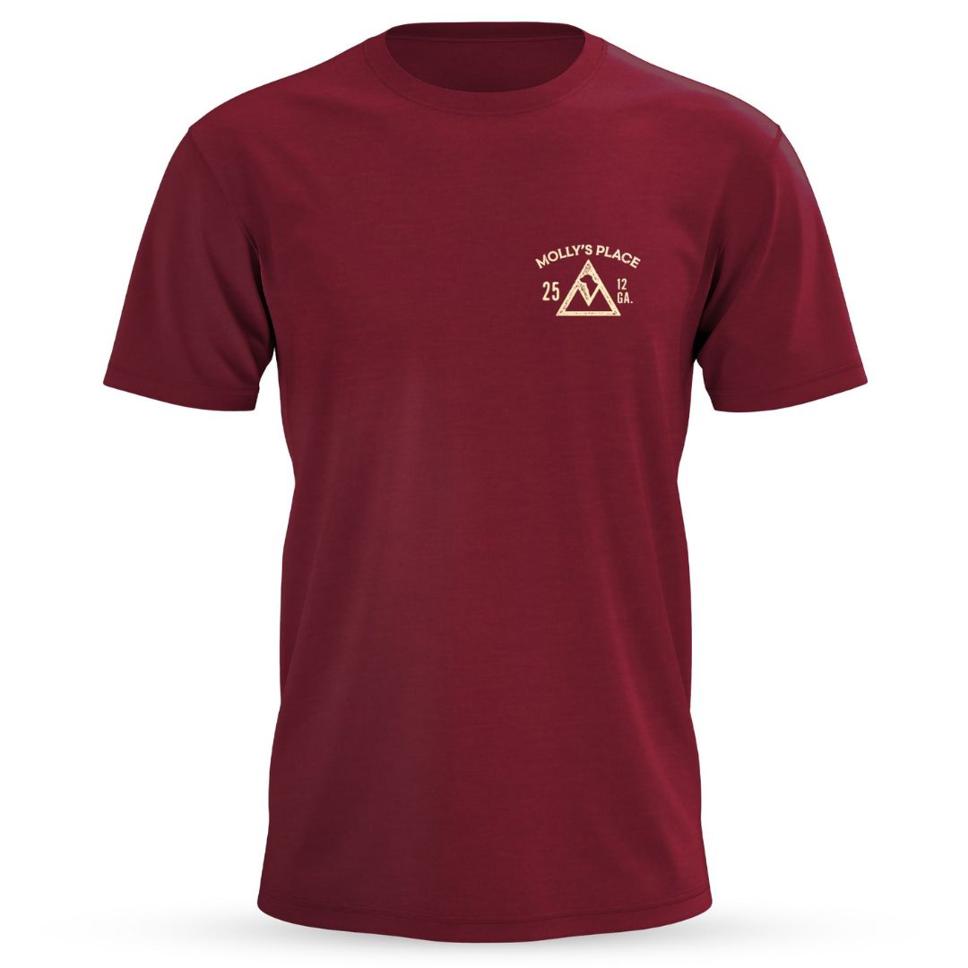 Adult Molly's Paper Shells Short Sleeve Tee - Cardinal Red