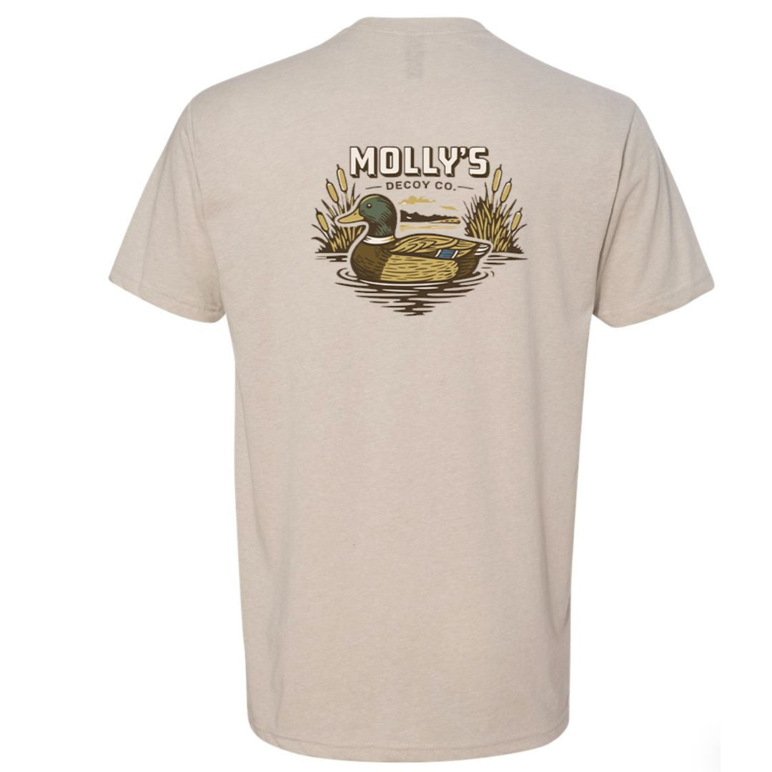 Men's Molly's Solo Decoy Co. Short Sleeve Tee Shirt - Sand