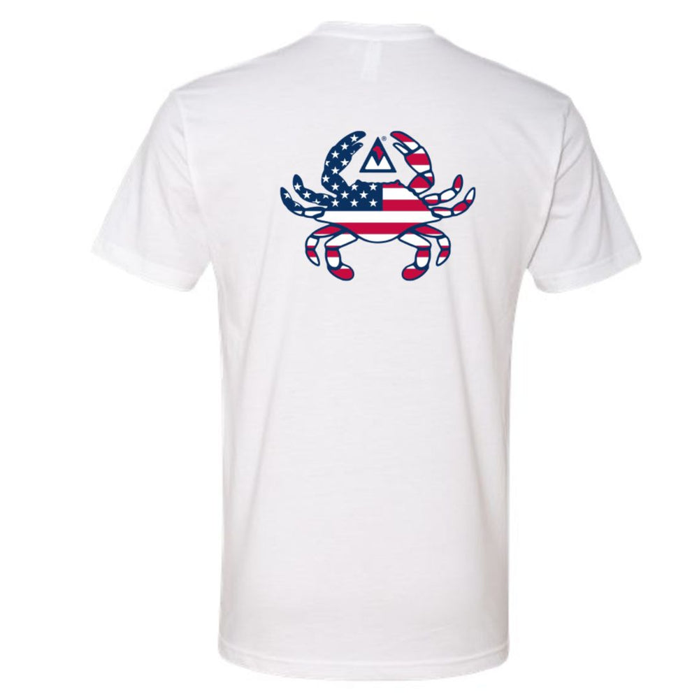 Men's Molly's American Crab Short Sleeve Tee Shirt - White