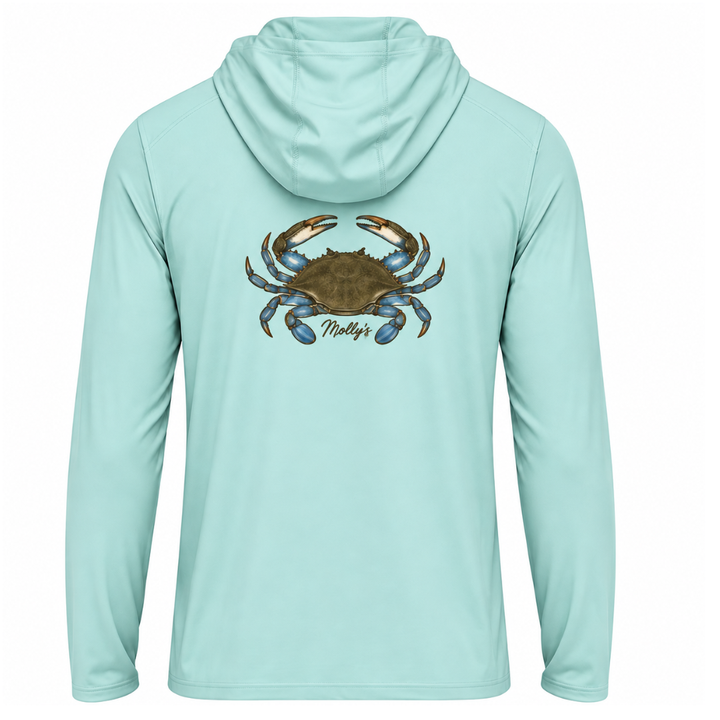 UPF Blue Crab Performance Hoodie