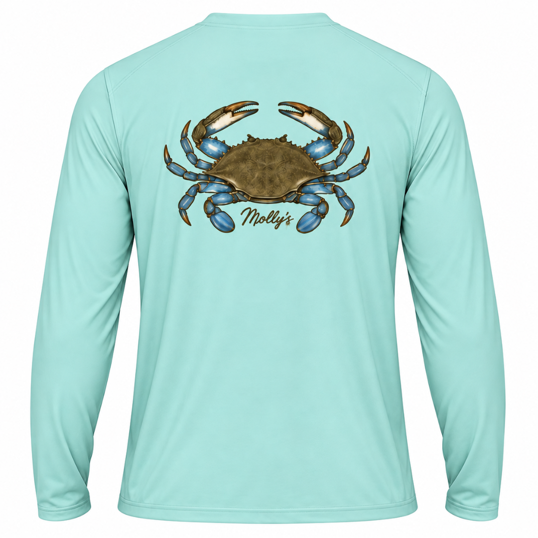 Blue Crab Performance Long Sleeve Shirt