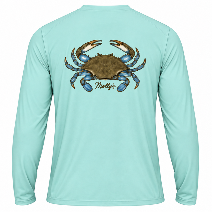 Blue Crab Performance Long Sleeve Shirt