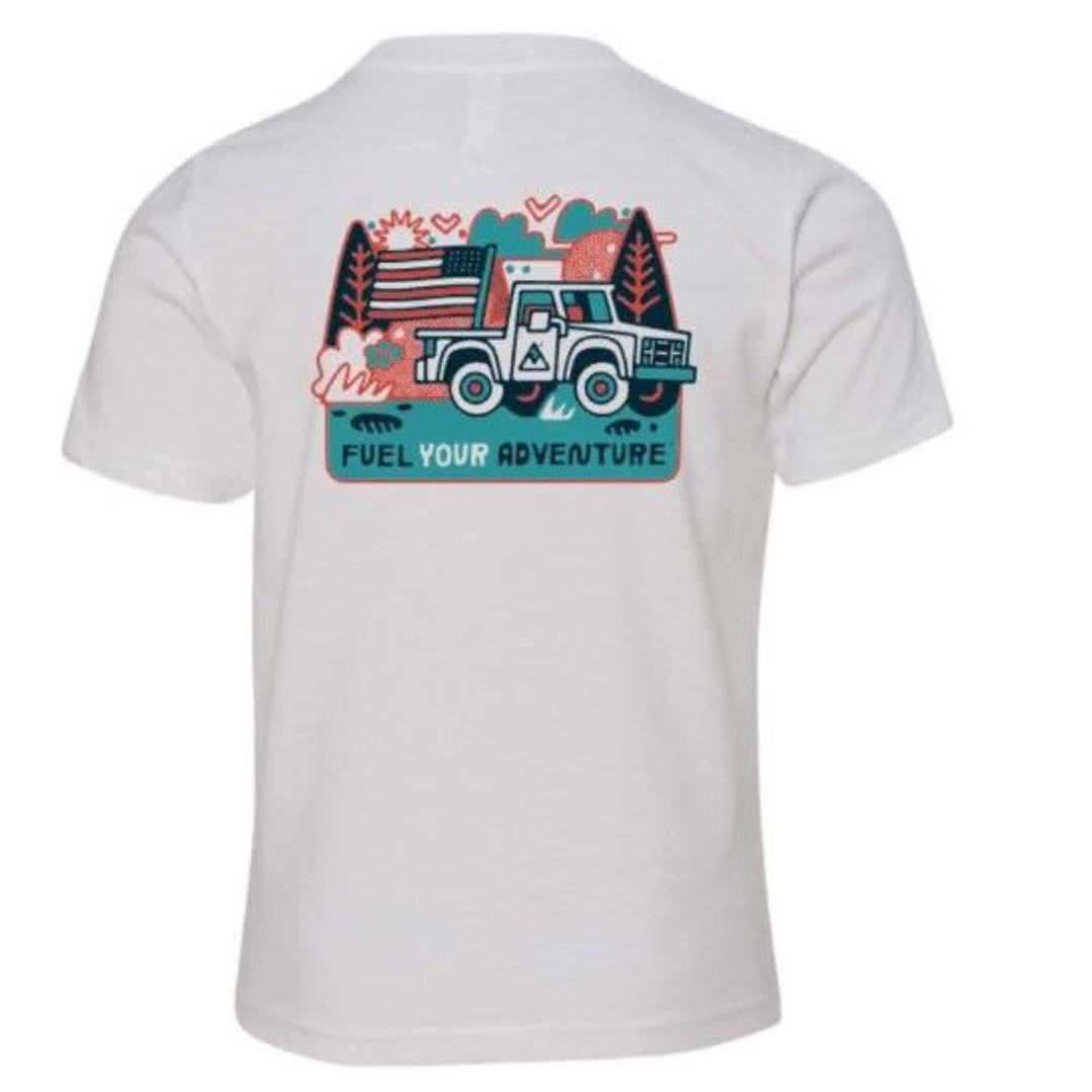 Illustrated Patriot Truck Short Sleeve Tee -Youth