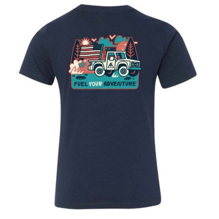 Illustrated Patriot Truck Short Sleeve Tee -Youth